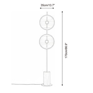 Twin Disc Wood Floor Lamp – detail 5