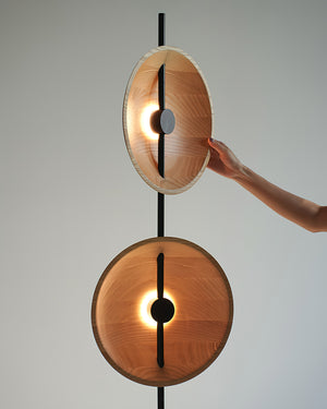 Twin Disc Wood Floor Lamp – detail 7