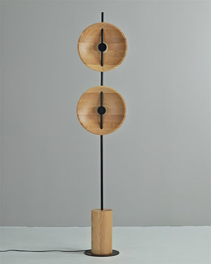 Twin Disc Wood Floor Lamp – detail 11