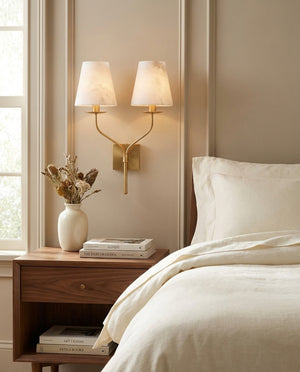 Valenora Alabaster Wall Sconce