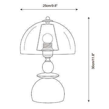 Valerio Table Lamp — Dimension drawings 3
