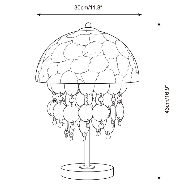 Lámpara de mesa Valerith — Planos de dimensiones 1