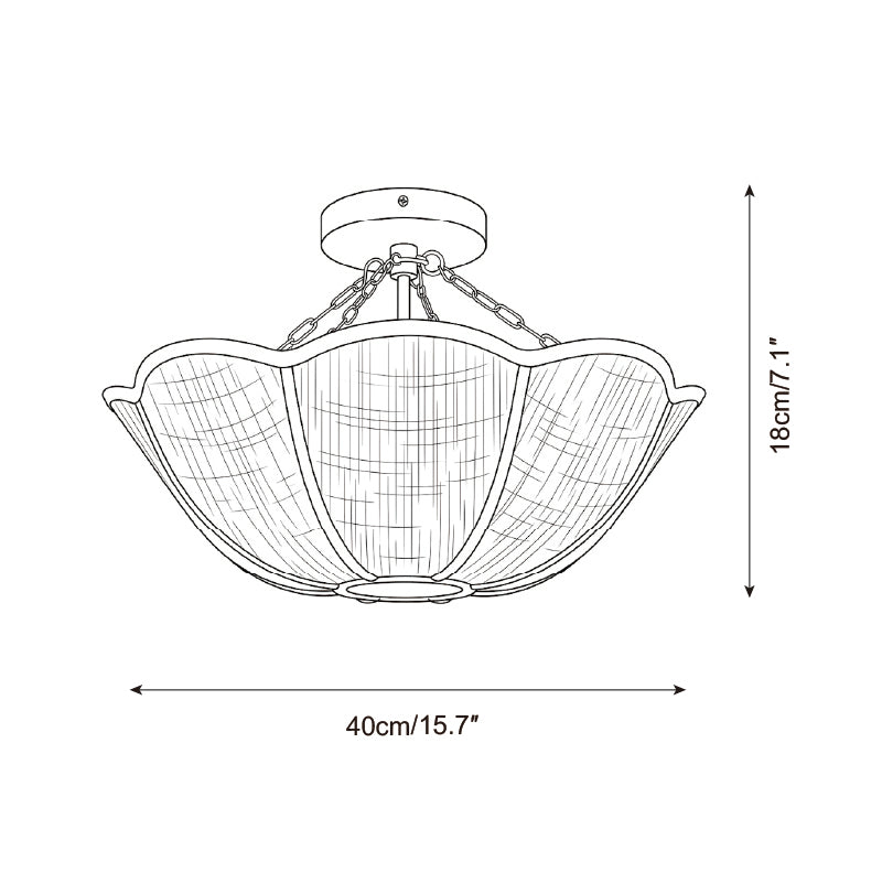 Velmora Flush Mount Ceiling Light — Dimension drawings 1