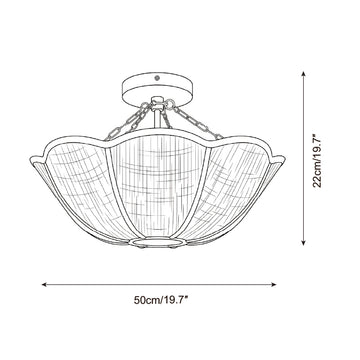 Velmora Flush Mount Ceiling Light — Dimension drawings 2