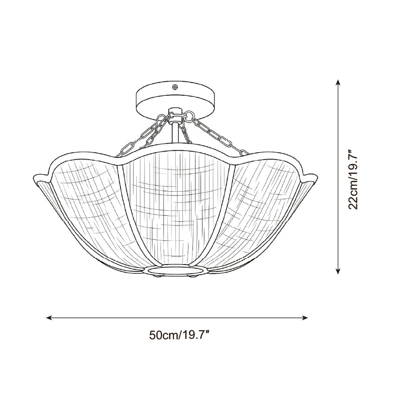 Velmora Flush Mount Ceiling Light — Dimension drawings 2