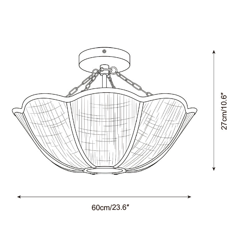 Velmora Flush Mount Ceiling Light — Dimension drawings 3