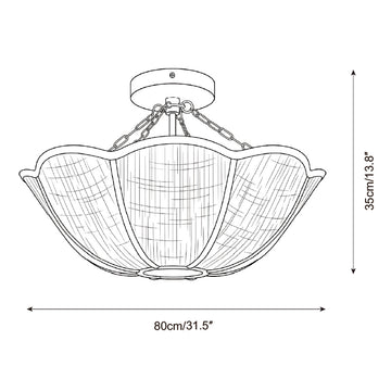 Velmora Flush Mount Ceiling Light — Dimension drawings 4