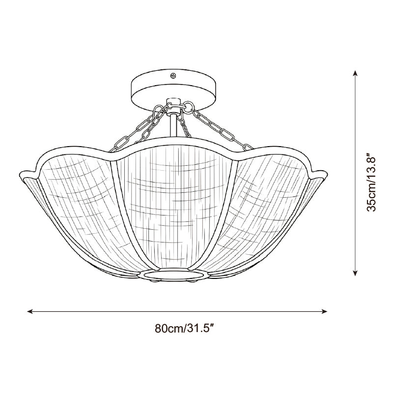 Velmora Flush Mount Ceiling Light — Dimension drawings 4