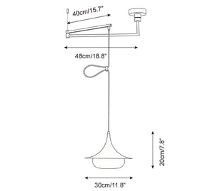 Veluna Swing Arm Pendant Lamp