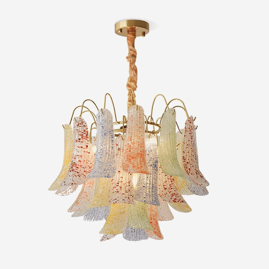 Colorful Murano-Style Glass Chandelier