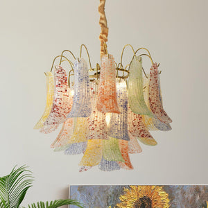 Colorful Murano-Style Glass Chandelier