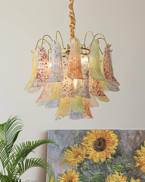 Colorful Murano-Style Glass Chandelier