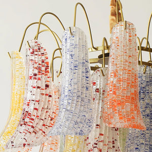 Colorful Murano-Style Glass Chandelier