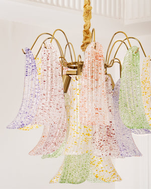 Colorful Murano-Style Glass Chandelier