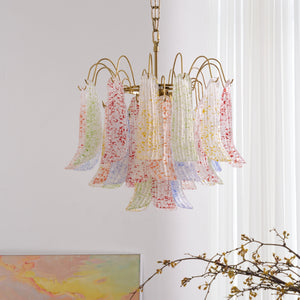 Colorful Murano-Style Glass Chandelier