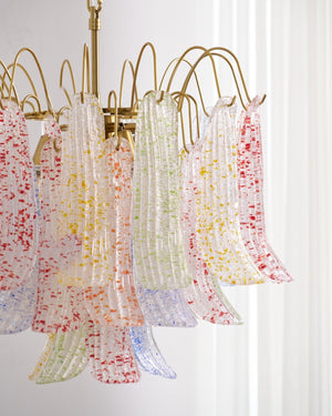 Colorful Murano-Style Glass Chandelier
