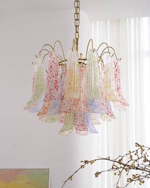 Colorful Murano-Style Glass Chandelier