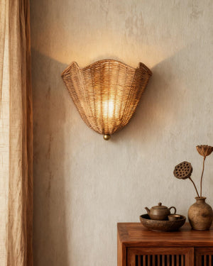 Vera Rattan Wall Lamp