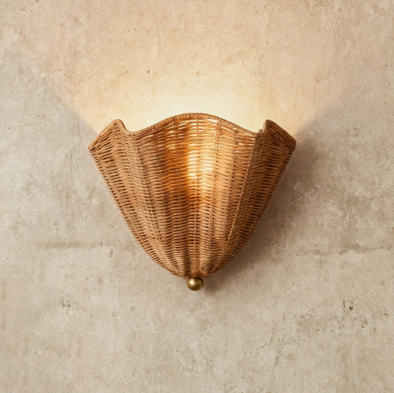 Vera Rattan Wall Lamp – detail 2
