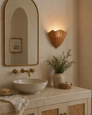 Vera Rattan Wall Lamp
