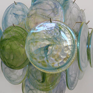 Verdant Bloom Glass Chandelier