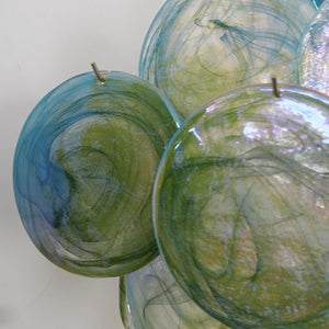Verdant Bloom Glass Chandelier