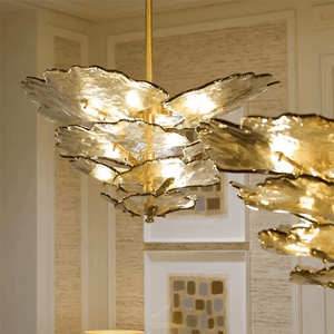 Verdant Petal Glass Chandelier