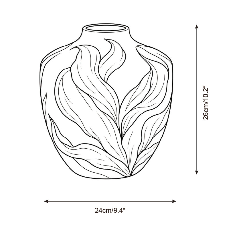 Verdelle Keramik-Vase — Maßzeichnungen 1