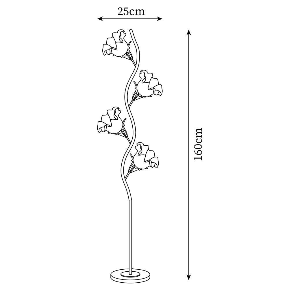 Vertica Flowers Floor Lamp 9.8″- 63″