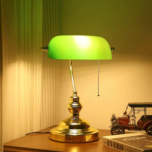 Vintage Bankers Table Lamp 10.2″- 14.1″ - Docos