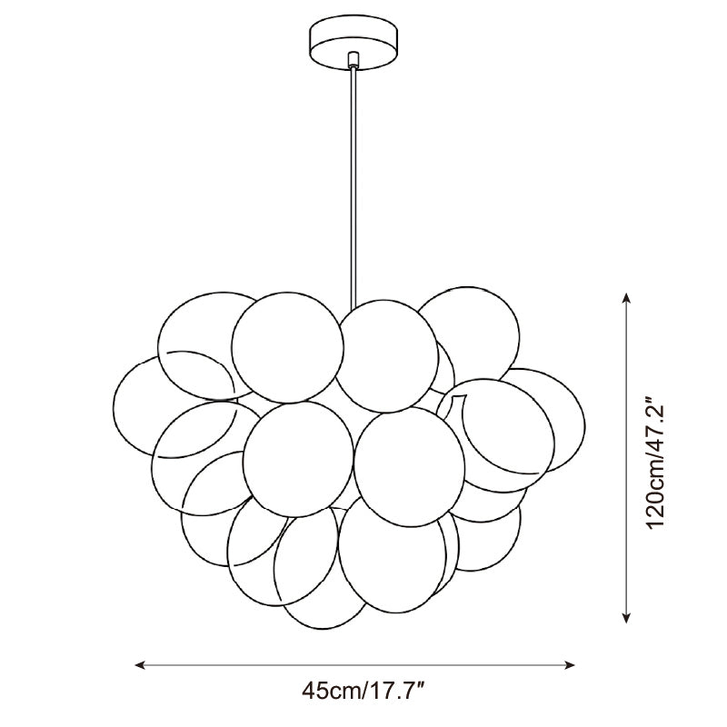 Lámpara Colgante Vireluna — Planos de dimensiones 2