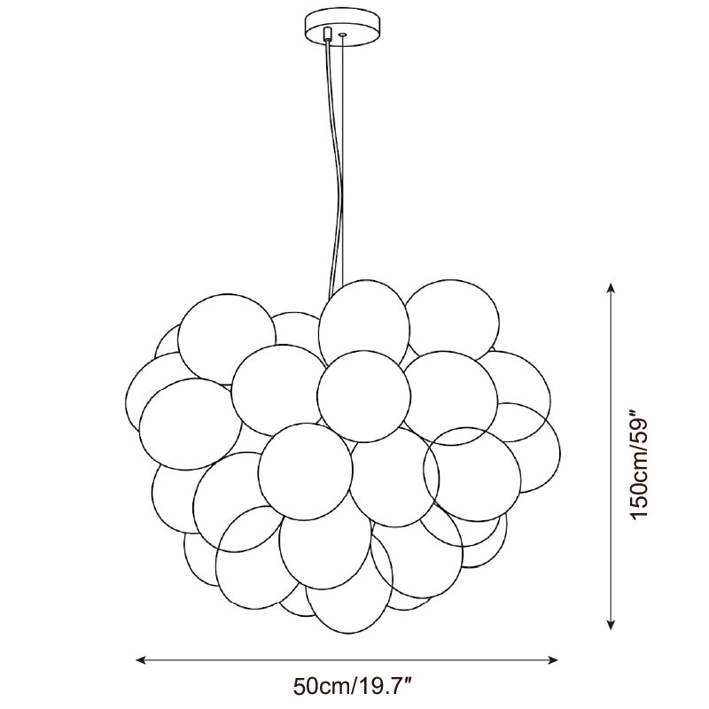 Lámpara Colgante Vireluna — Planos de dimensiones 3