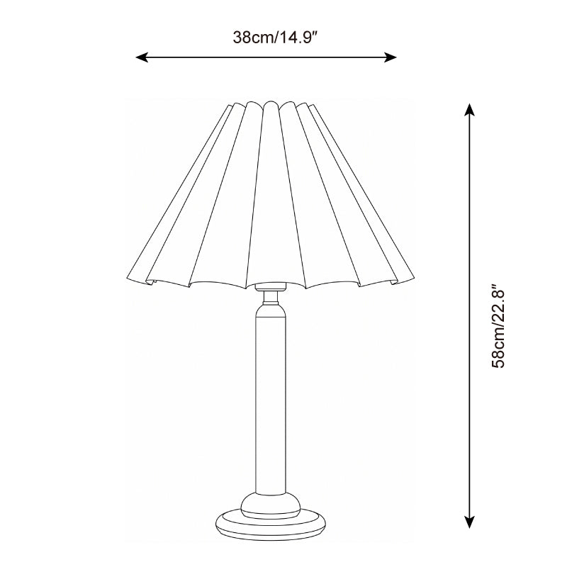 Lampe de table Waldena — Plans de dimensions 1