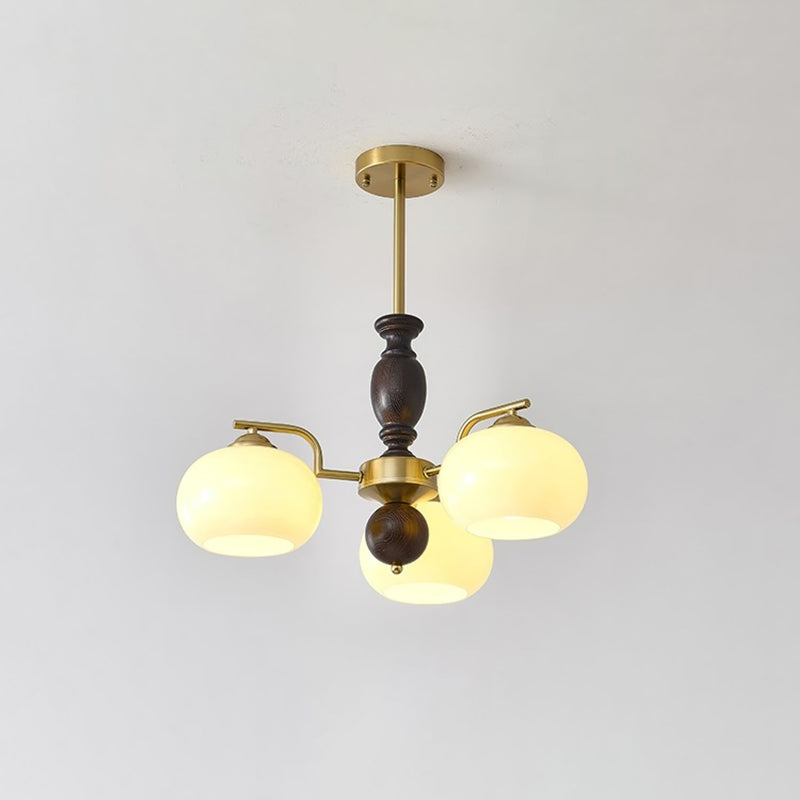 Walnut Beige Orb Chandelier – detail 11