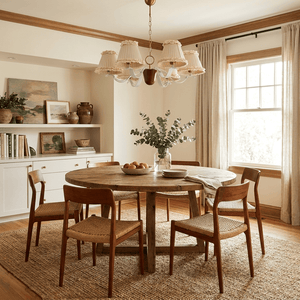 Walnut Fabric Chandelier