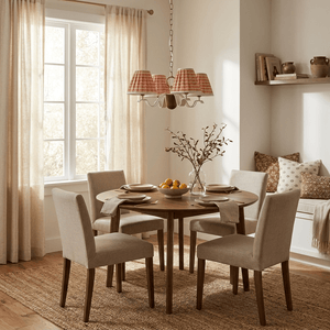 Walnut Fabric Chandelier