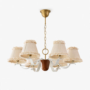Walnut Fabric Chandelier