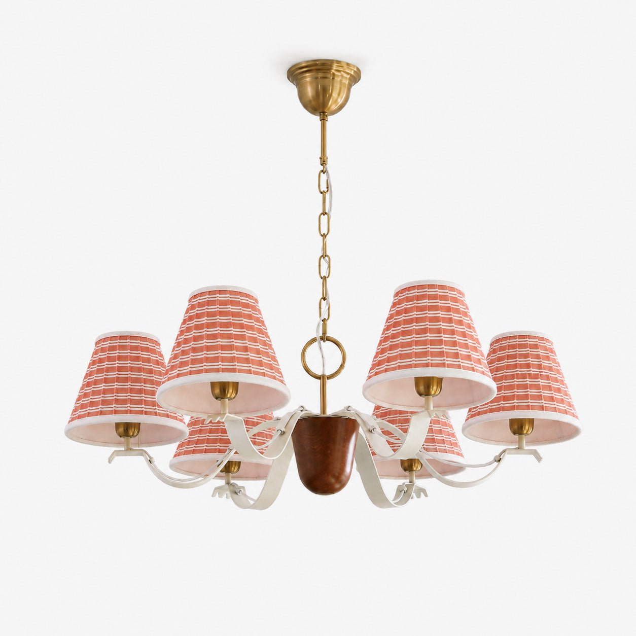 Walnut Fabric Chandelier