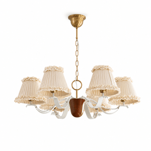 Walnut Fabric Chandelier