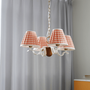Walnut Fabric Chandelier