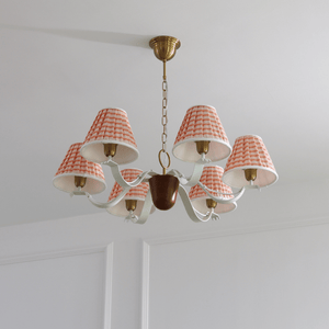 Walnut Fabric Chandelier