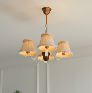Walnut Fabric Chandelier