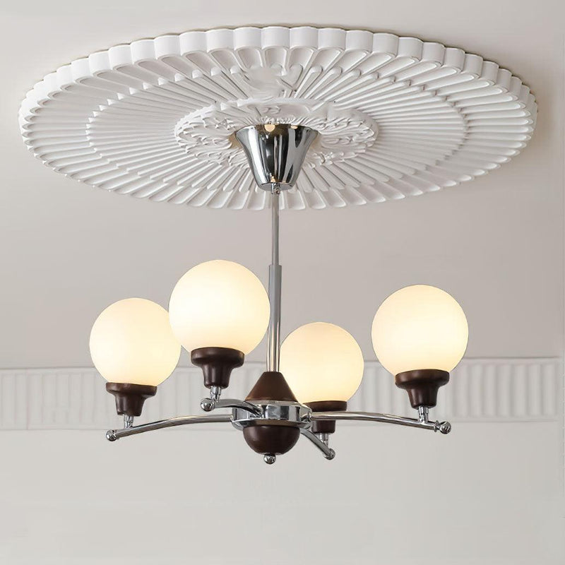 Walnut Glass Ball Chandelier – detail 5