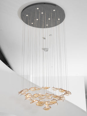 Wave Floating Leaf Chandelier