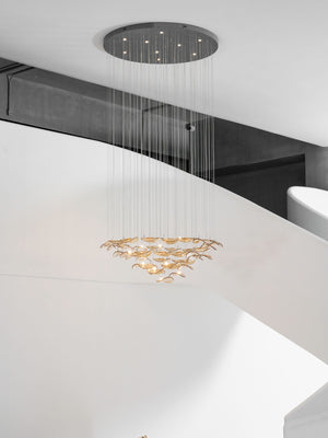 Wave Floating Leaf Chandelier