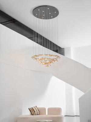 Wave Floating Leaf Chandelier
