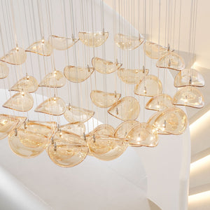 Wave Floating Leaf Chandelier