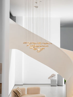 Wave Floating Leaf Chandelier