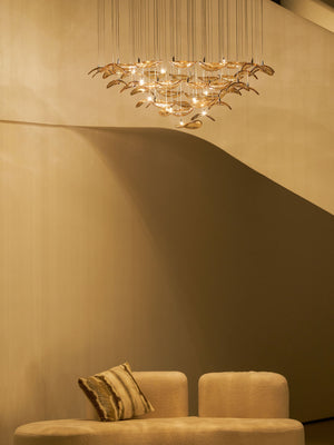 Wave Floating Leaf Chandelier