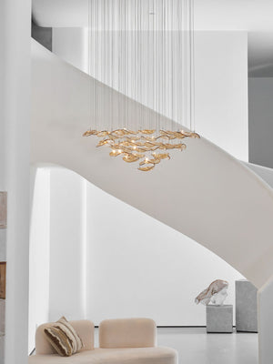Wave Floating Leaf Chandelier
